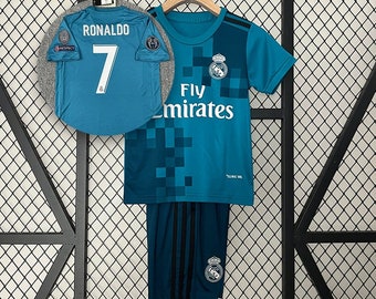 jersey kids Retro Kids adult Cristiano Ronaldo No. 7 Football Uniform 2011-2012 ReadMadrid Home Jersey Adult Short  Sleeve Suit Fan football
