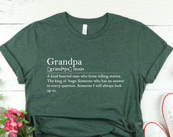 Grandpa Definition T-Shirt: Kind Hearted Man Gift