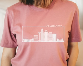 Charlotte Skyline T-Shirt: North Carolina City Silhouette Tee