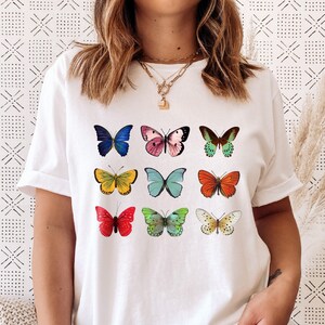 Butterfly Shirt, Moth Shirt, Cottagecore Shirt, Bug Shirt, Aesthetic Shirt, Cottage Core Shirt, Goblincore tee, Dark Academia Shirt