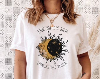 Sun & Moon Graphic Tee: Celestial Bohemian T-Shirt