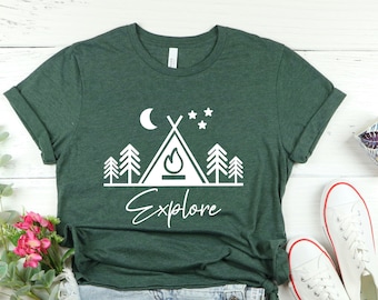 Explore Camping Shirt: Adventure Outdoors Tee