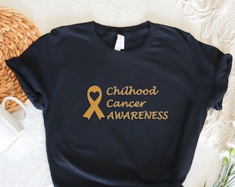 Childhood Cancer Awareness T-Shirt: Gold Ribbon Support Tee