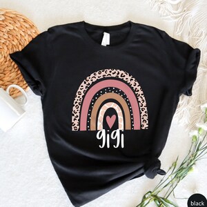 Gigi Rainbow T-Shirt, Gigi Shirt, Grandma Shirt, Grandmother Tshirt, Gift For Grandma, Gift For Mom,  Leopard Tops & Tees, Family Shirts