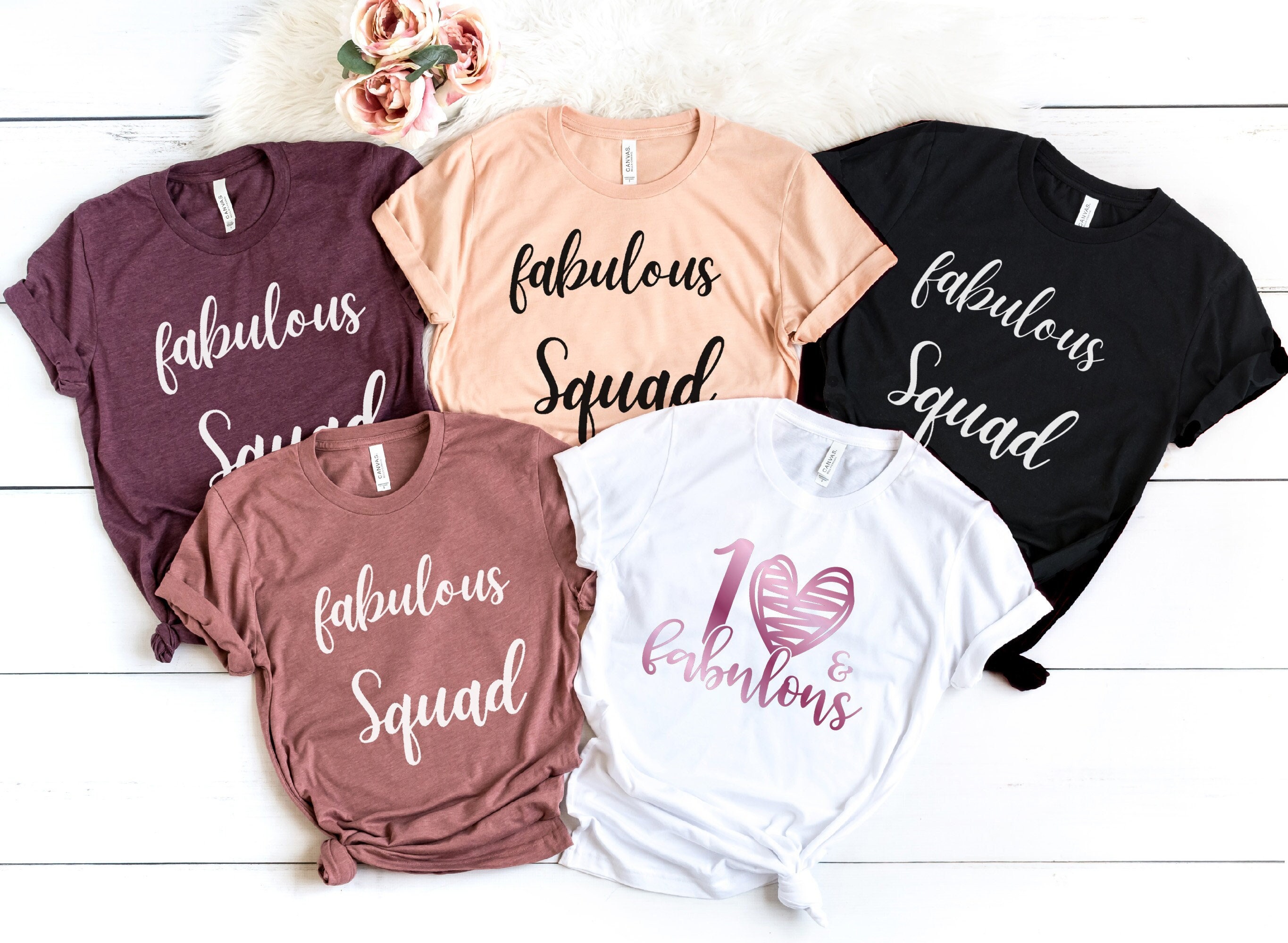 10 & Fabulous Birthday Shirt, Girl Squad Tee - Etsy