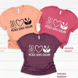 Peace Love Vegan T-Shirt: Unisex Herbivore Tee