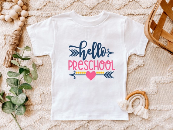 first day of preschool shirt girl