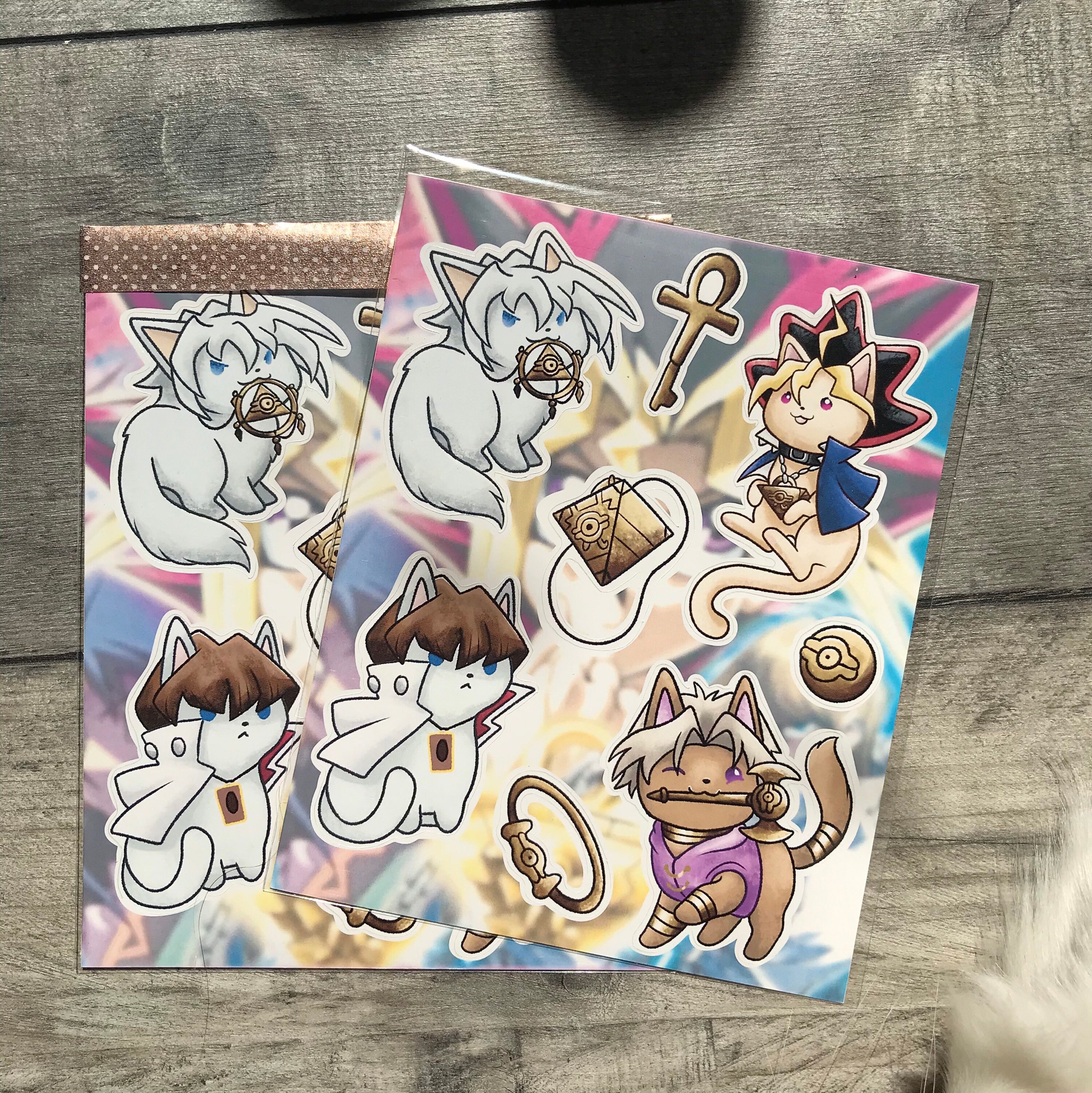 Yugioh Cats Sticker Sheet