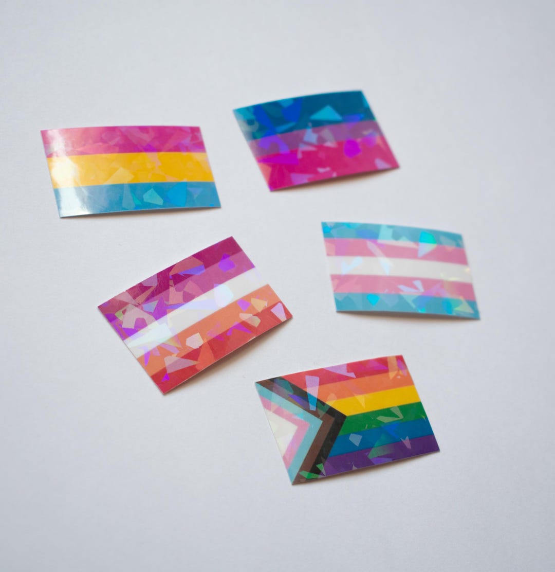 Pride Flag Glitter Sticker Pack - Etsy Australia