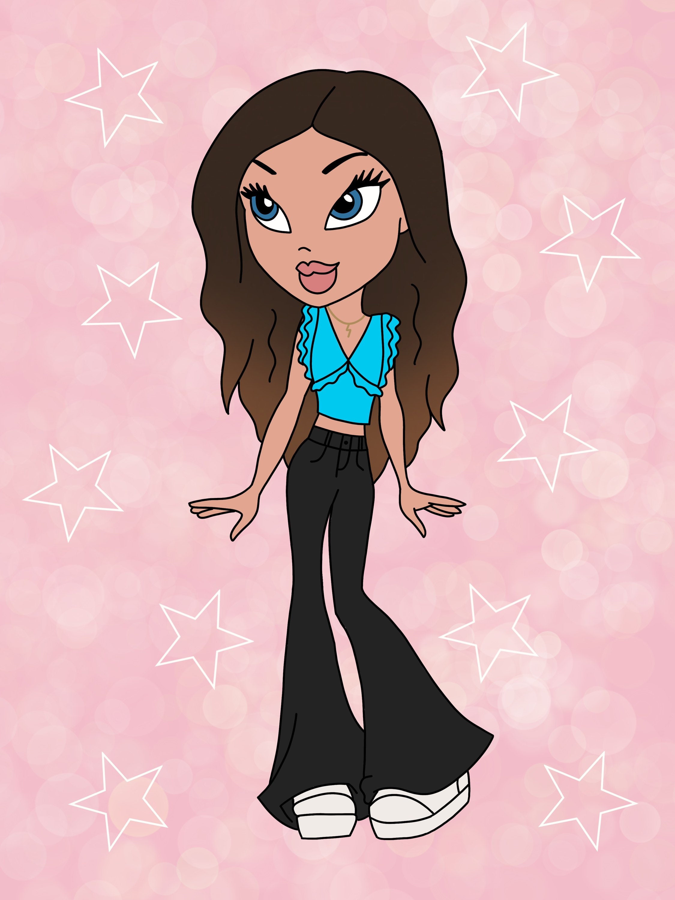 Bratz Custom Portrait Illustration Personalized Doll Etsy Sweden