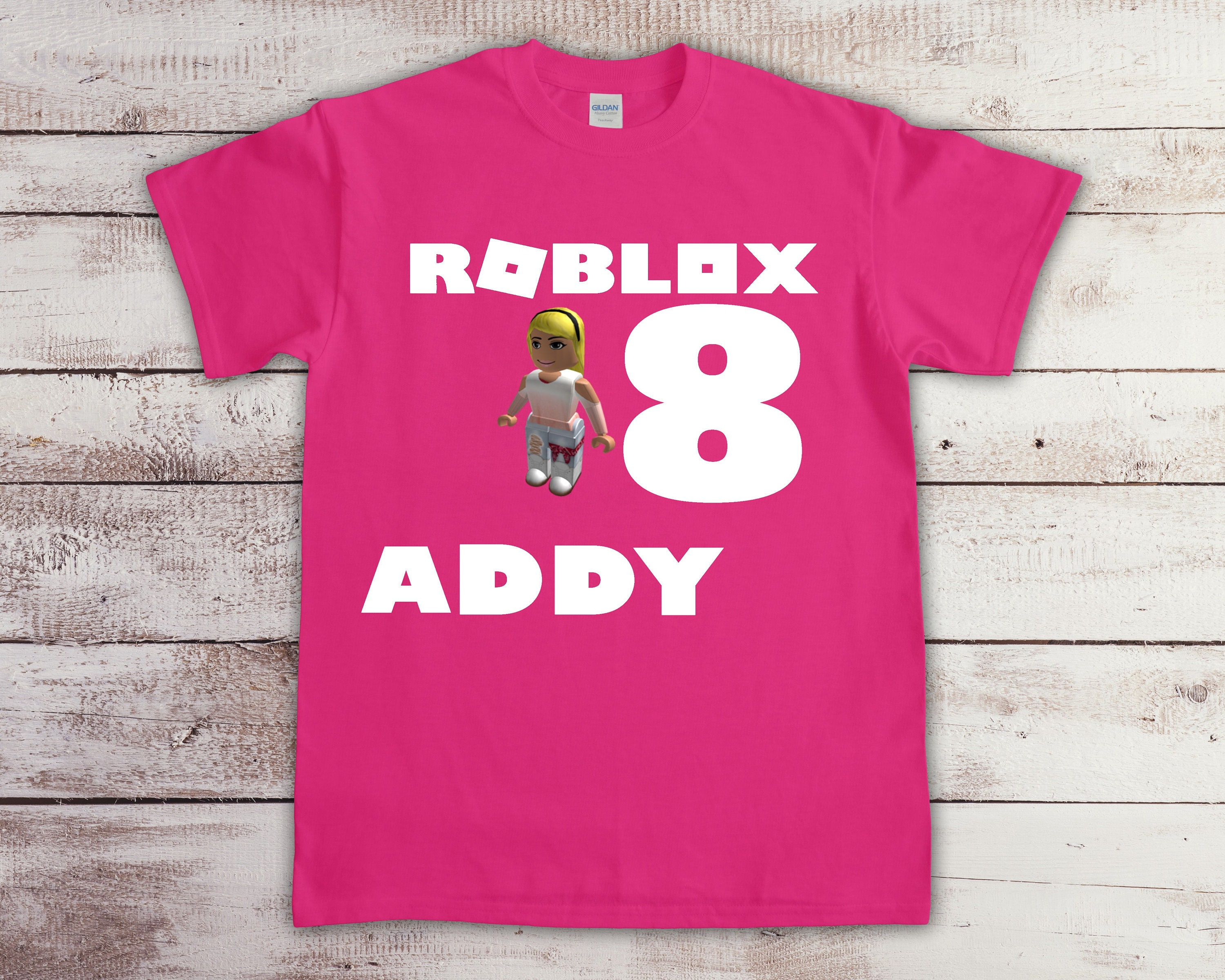 Roblox Birthday Tshirt Pink Roblox Shirt Roblox Shirts Etsy - how to sell your t shirts on roblox