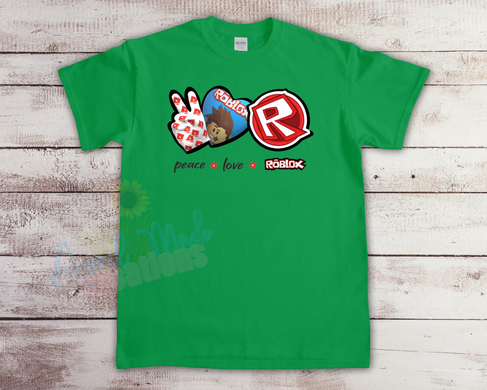 Kids Roblox Tshirt Peace Love Roblox Gamer Tshirt | Etsy