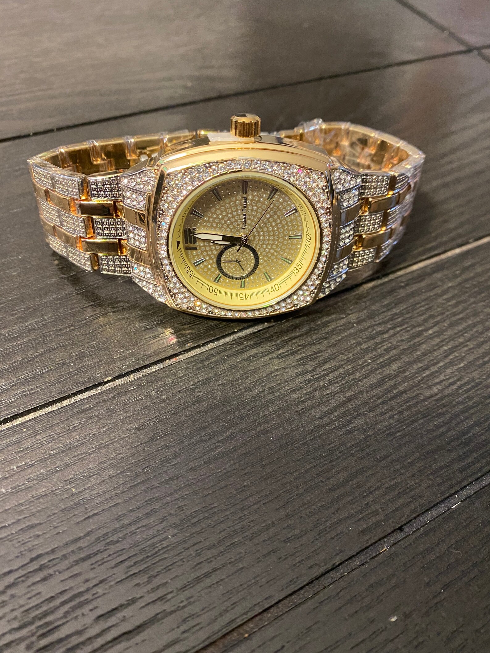 Diamond Gold Watch for Men Etsy