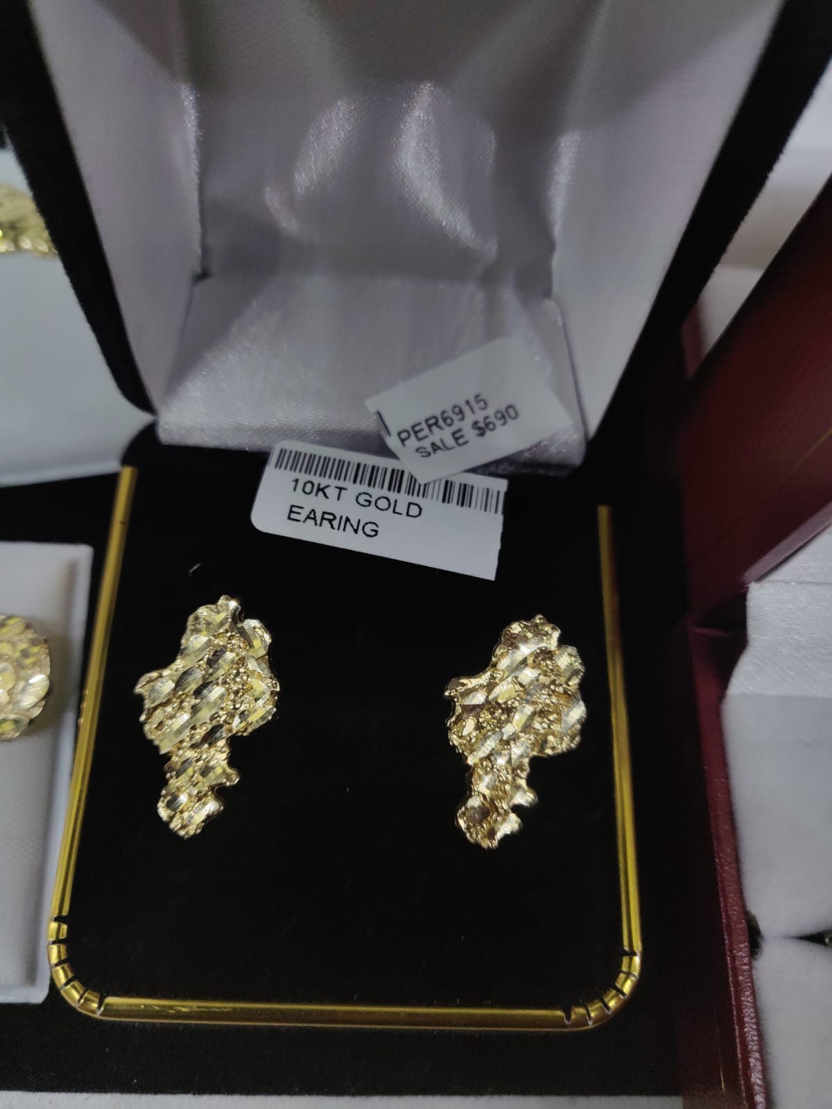 10kt Solid Real Gold Nugget Earrings Etsy