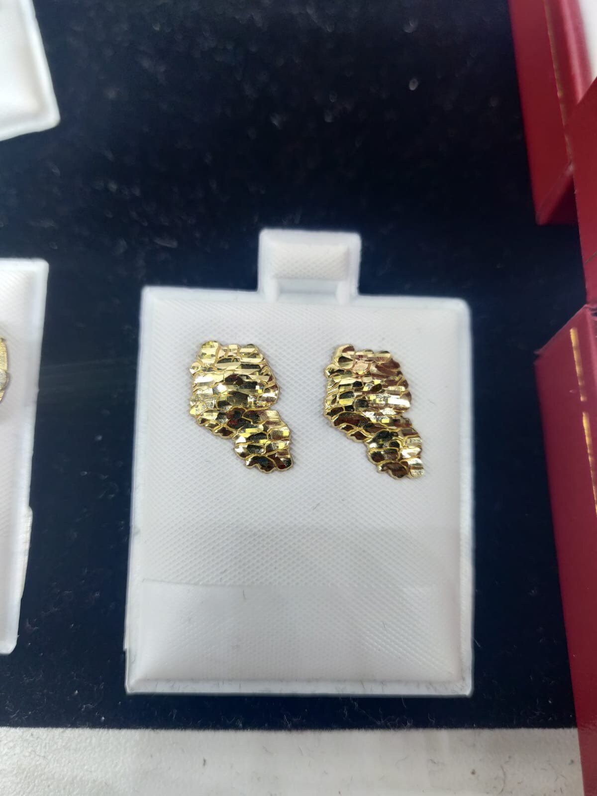 10kt Solid Real Gold Nugget Earring Etsy