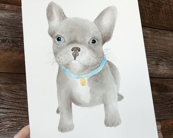 Hand Painted Custom Watercolor Pet Portraits