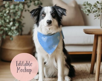 Dog Bandana Mockup, Seamless File Mockup, Procreate & Photoshop Mockup (Digital Download)