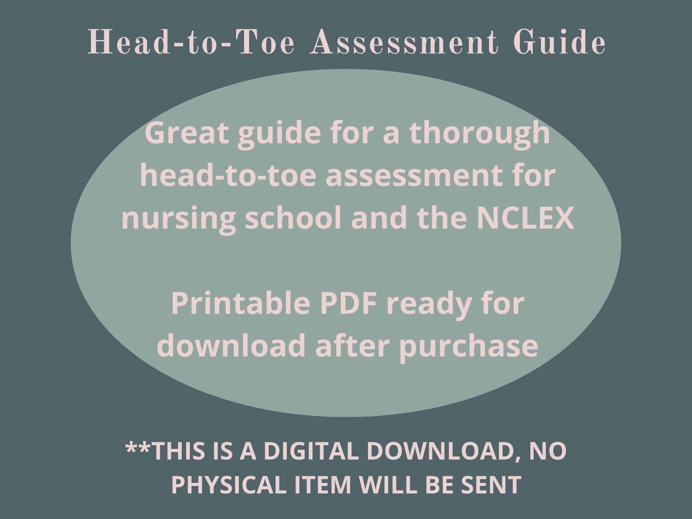 Nursing Head-to-toe Assessment Cheat Sheet - Etsy