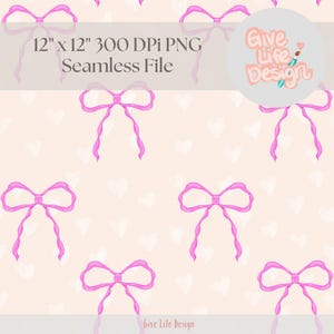 Coquette Seamless File, Fabric Pattern, Cute girly Seamless File, Coquette PNG, Instant Download, Simple Coquette Digital Pattern