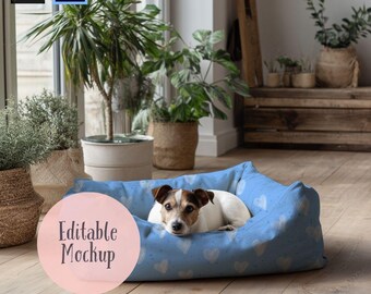 Dog Bed Mockup, Procreate & Photoshop Mockup, Seamless Pattern Mockup (Digital Download)
