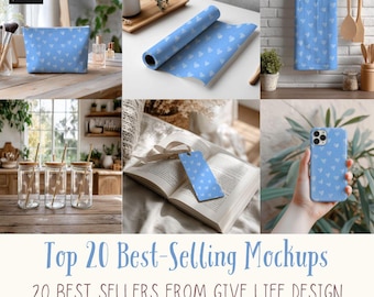 Best Selling Procreate Mockups, Top 20 Editable Mockup Bundle (Digital Download)