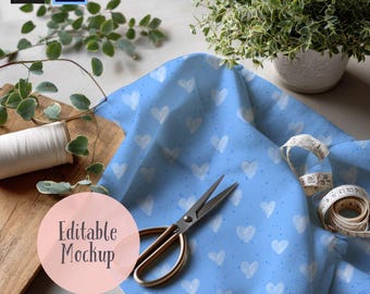 Fabric Procreate-mockup, naadloos patroonmodel (digitale download)