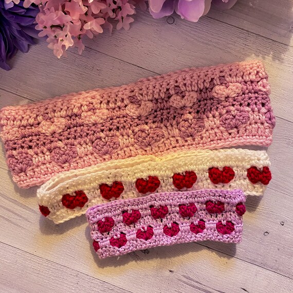 Easy, Chains of Hearts Headband Crochet Pattern  display picture 1