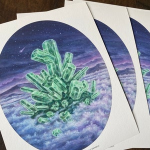 Impresión de cristal esmeralda - Artefacto esmeralda - Impresión giclée