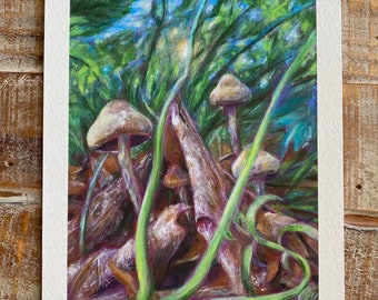 Mushroom Art Print - Follow the River (Fine Art Giclée Print)