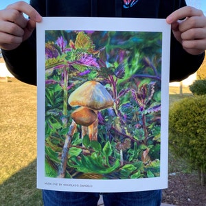 Mushroom Art Print - Mush Love (Fine Art Print)