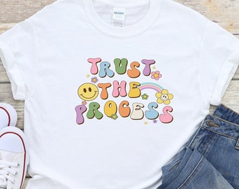 Trust the process t-shirt jumper, positive thinker empowering tshirt, positive quote sweatshirt women entrepreneur gift, inspirational gift