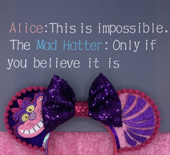 Cheshire Cat - Alice in Wonderland - Handmade Mouse Ears - Etsy display picture 2