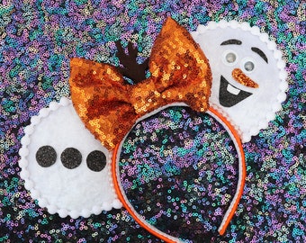 Snowman Handmade Inspired Mouse Ears