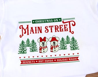 Christmas on Main Street sweatshirt jumper Xmas Disney Sweatshirt Jumper