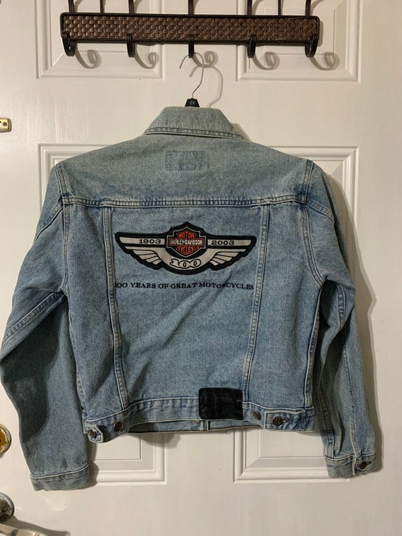 Vintage Harley Davidson denim jacket.