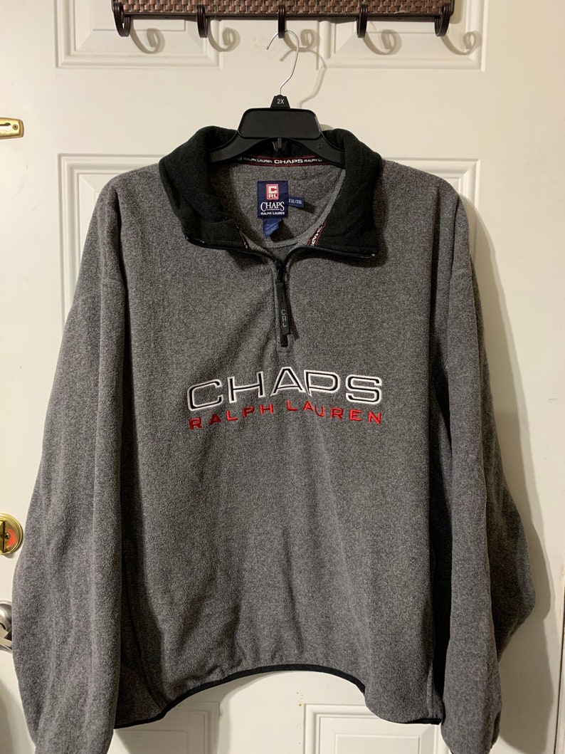Vintage Chaps quarter zip fleece sweatshirt.
