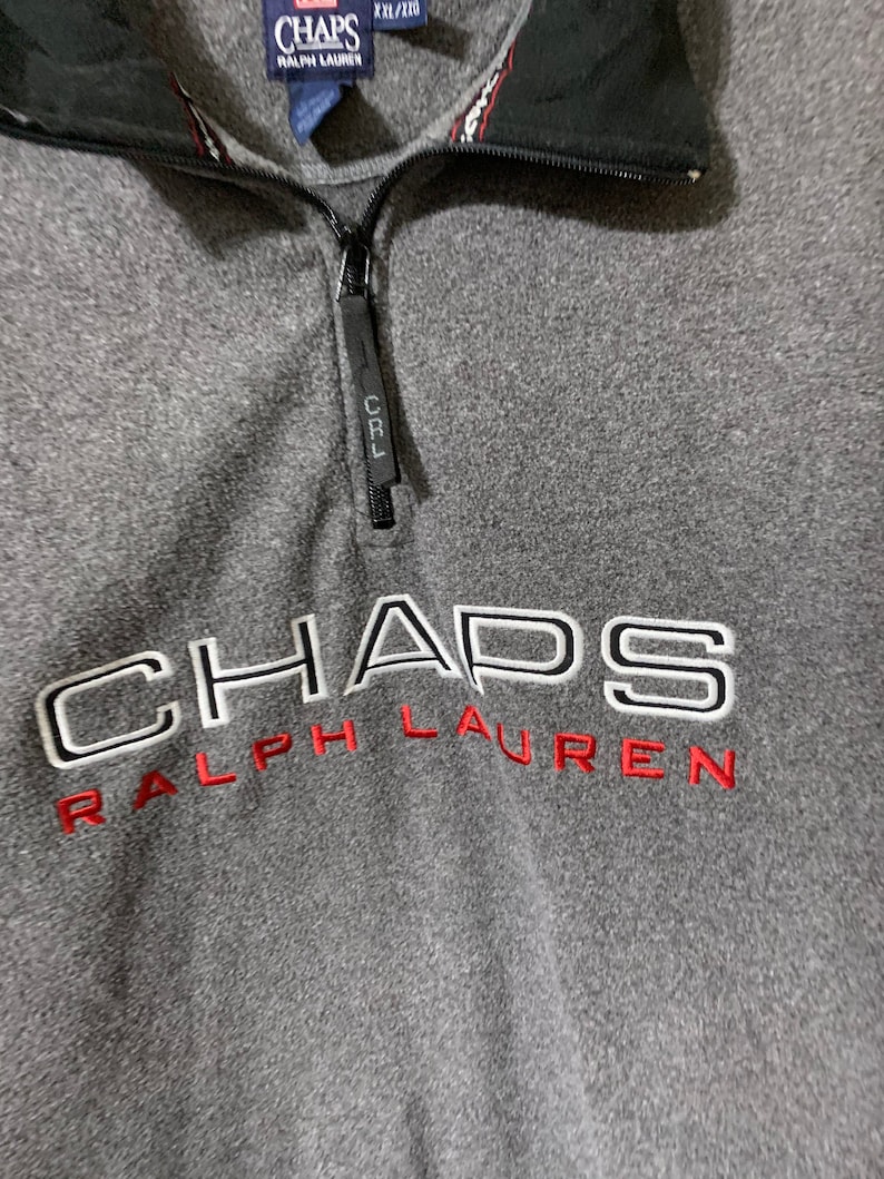 Vintage Chaps quarter zip fleece sweatshirt.