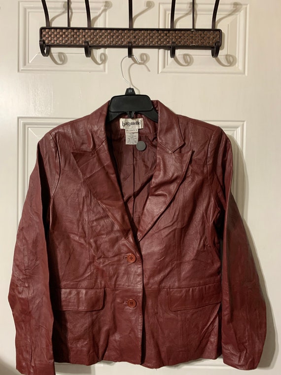 Vintage 90s Bagatelle leather blazer.