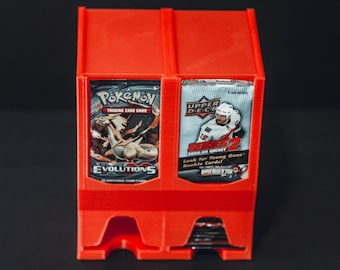 TWIN CARD Dispenser Gravity Feed - Booster Packs! TCG, Sports, Pokemon, Magic, Digimon, Dragonball, Yugioh! 3D Printed