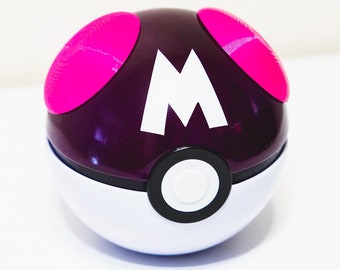 Master Ball *Upcycled* Pokemon Poke Ball Tin Card Display - 3D Printed, Hand Painted, Designed
