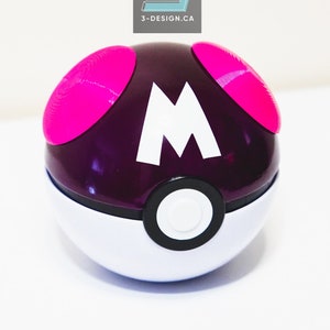 Espositore per carte Pokemon Poke Ball Master Ball *riciclato* - Stampato in 3D, dipinto a mano, progettato