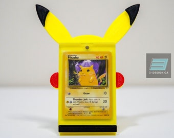 Pikachu Red Cheeky Style TCG Card Stand - 3D Printed - PSA / BGS / Slabs / OneTouch 35PT