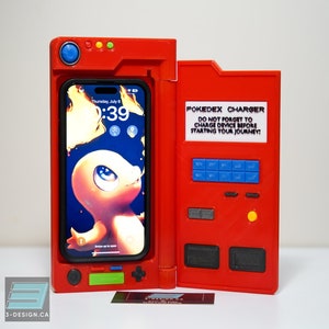 Pokémon Pokédex Wireless Phone Charger - iPhone / Samsung / Android MagSafe compatible phones & cases only!