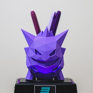 Pokemon Gengar Desktop Organizer Pen Holder, Brushes, etc POLY 3D Printed Many Color & Size options Fast Processing image 1