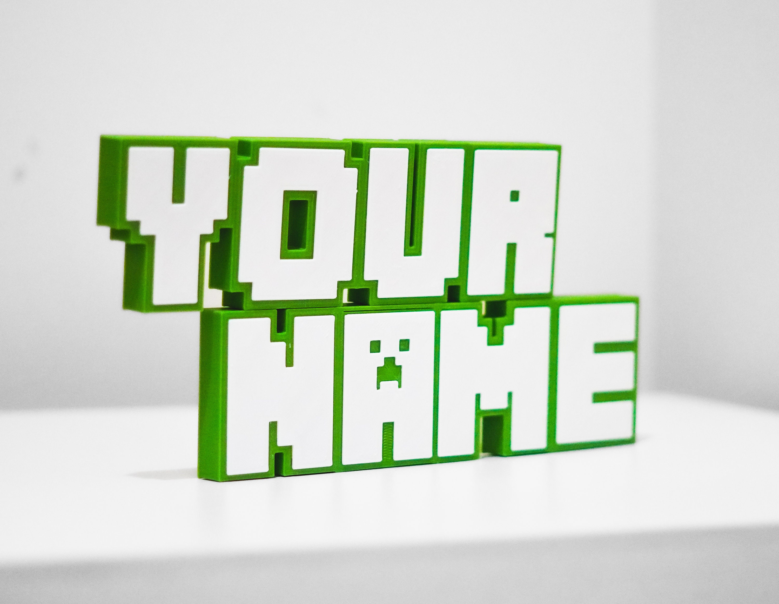 Minecraft Name Editable CUSTOMIZED MINECRAFT Inspired 3D Name Font - Many Options, Color ...