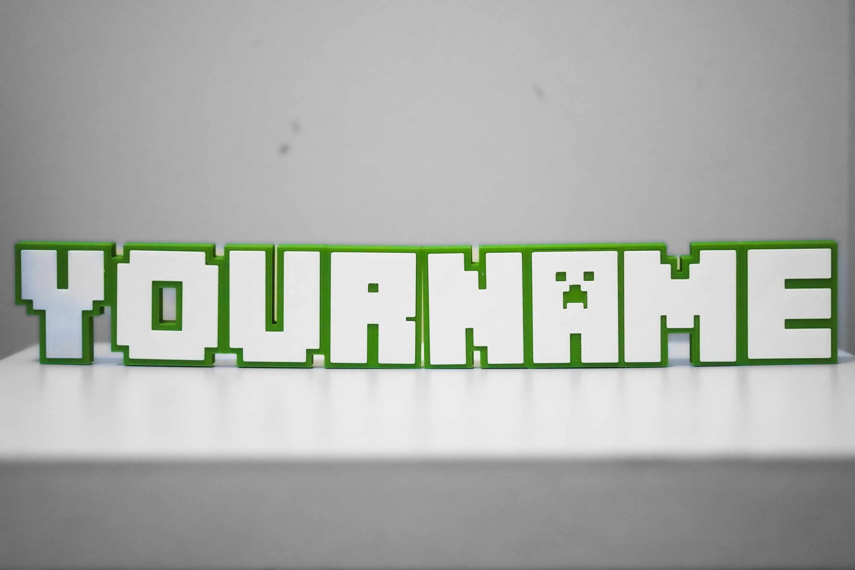 Minecraft Name Editable CUSTOMIZED MINECRAFT Inspired 3D Name Font - Many Options, Color ...