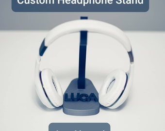 Custom "Name" Headphone Stand - Any Name - Multi Colors available- fully customizable