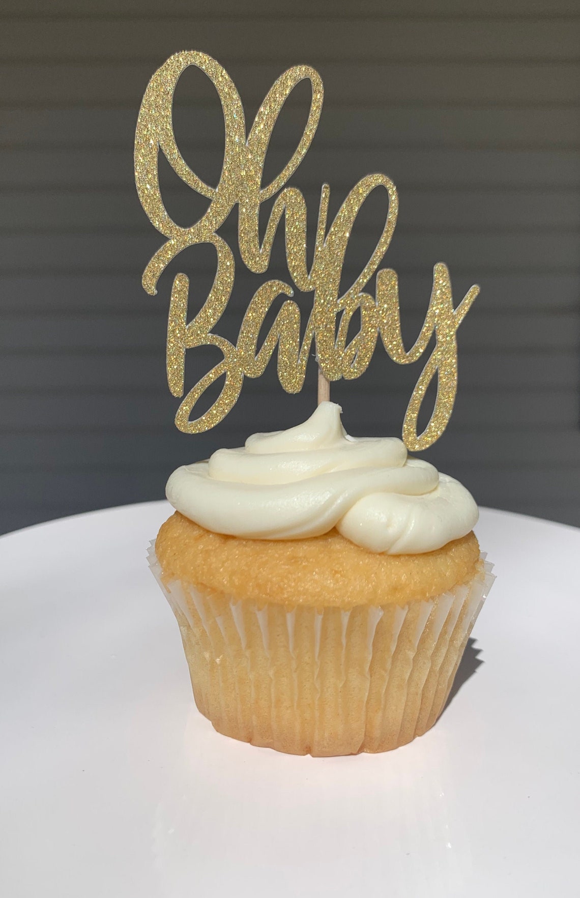 Oh Baby Cupcake Topper by RosePaperAndCo Baby Shower Cupcake | Etsy