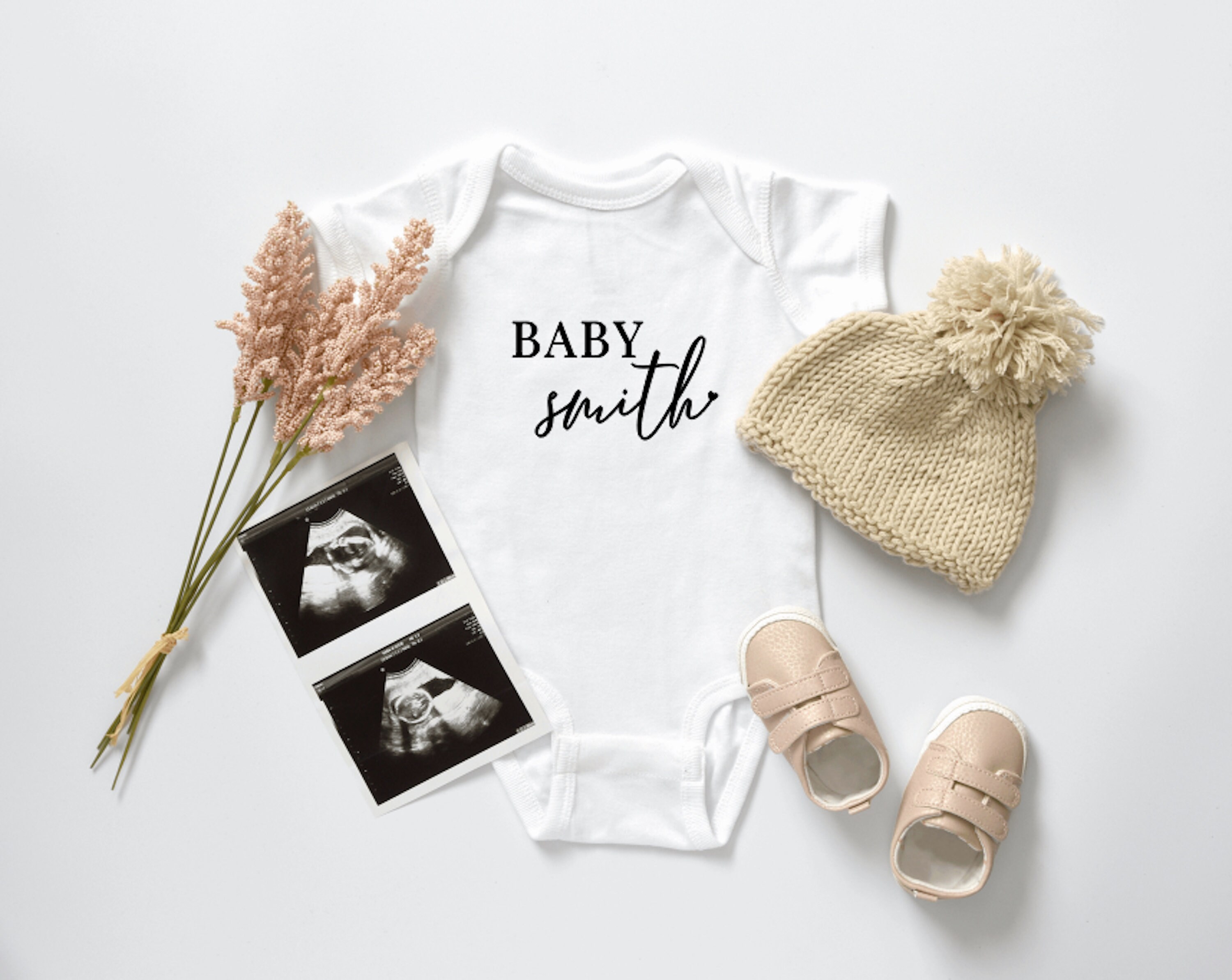 Personalized Baby Announcement Onesie® Infant Modern Etsy