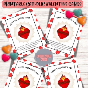 Sacred Heart Valentinstag Karte / Valentinstag Karte / Heiliger Valentinstag / Heiliger Valentinstag / Katholischer Valentinstag